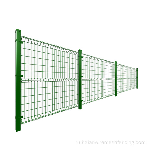 Гальванизированная стальная сварная изогнутая трехмерная садовая сетка забор